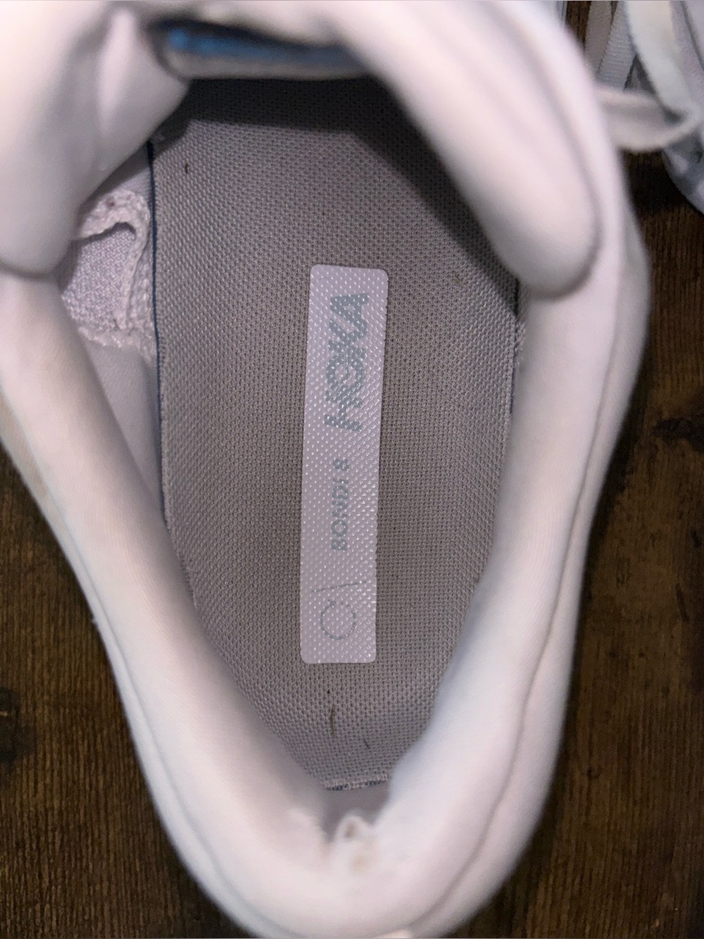 Hoka White Bondi 8 Shoes - Picture 4 of 5